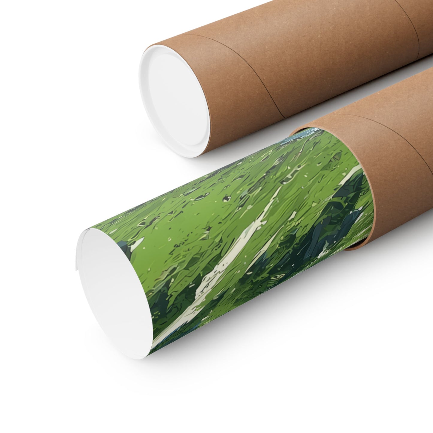 Alpine Journey With a Faithful Companion Poster — Anime Mountain Valley Summer Vertical Print