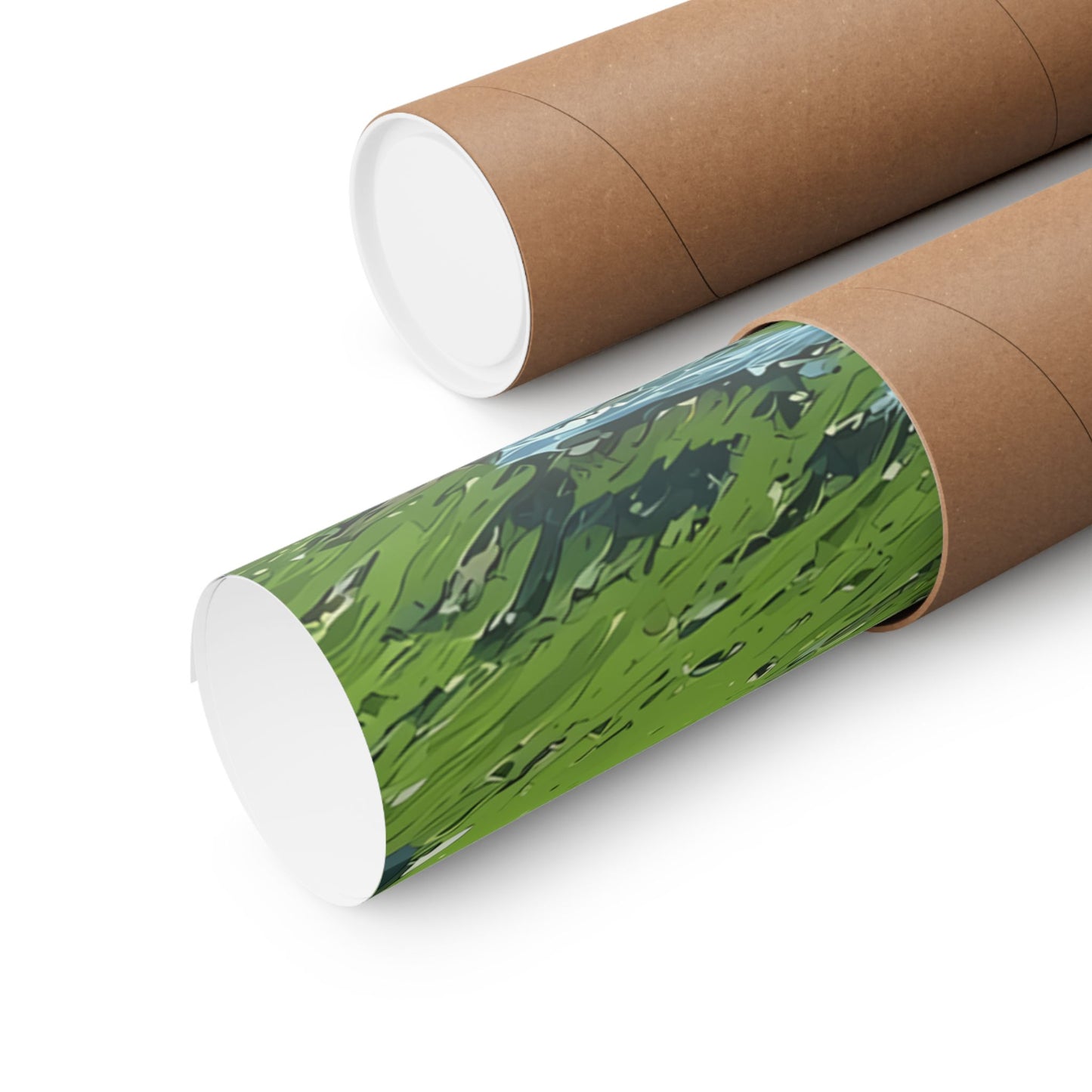 Alpine Journey With a Faithful Companion Poster — Anime Mountain Valley Summer Vertical Print
